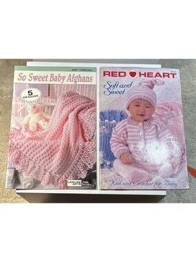 Red Heart Soft & Sweet Knit And Crochet Patterns For Baby